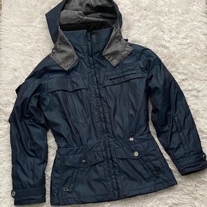 NILS Dark Blue Utility ski Jacket with Hood
